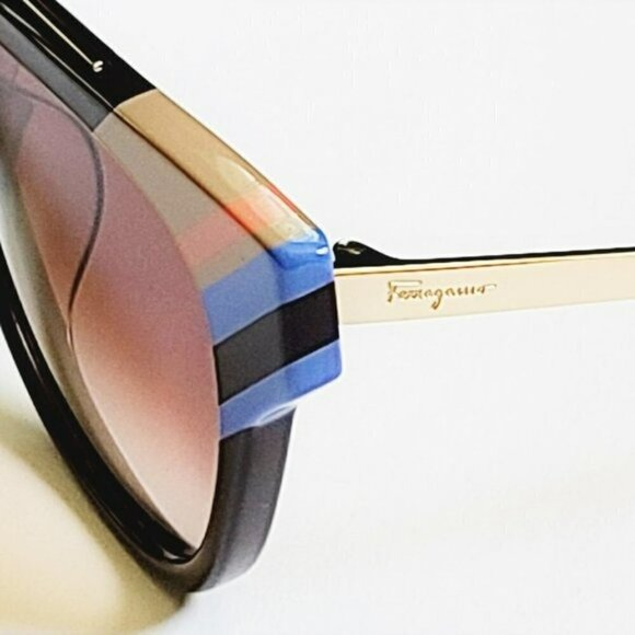 NWT Salvatore Ferragamo  Stripe Square Sunglasses main image 7